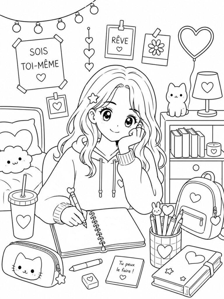 Ado facile Coloriage ado facile