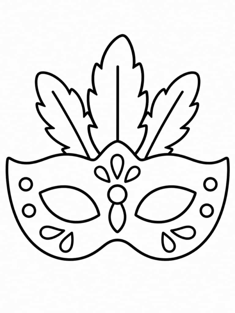Coloriage masque de carnaval maternelle
