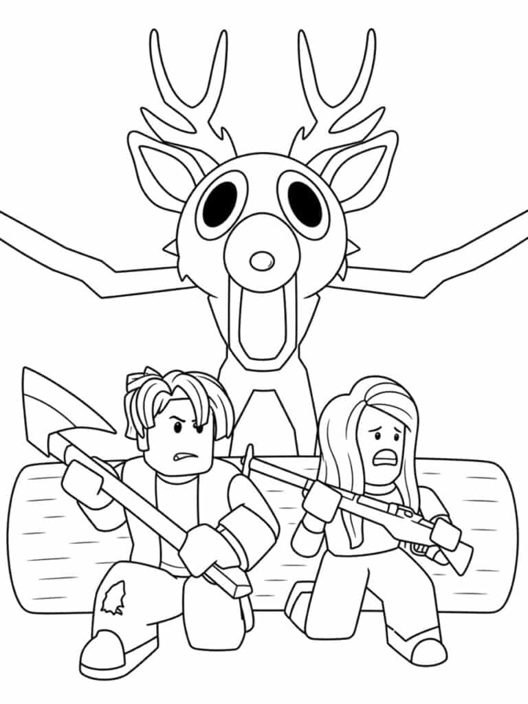 Coloriage Roblox 99 nuits dans la forêt