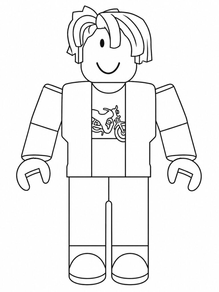 Coloriage Roblox Bacon (Hair)