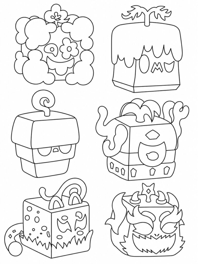 Coloriage blox fruit