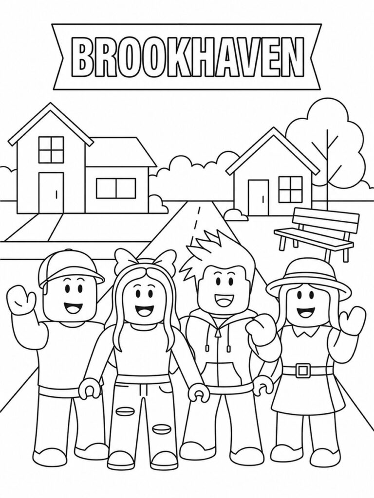 Coloriage Roblox Brookhaven