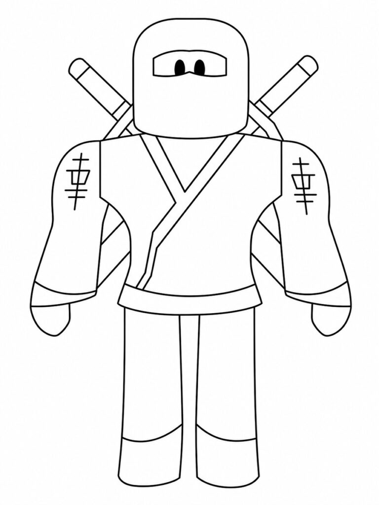 Coloriage Roblox ninja