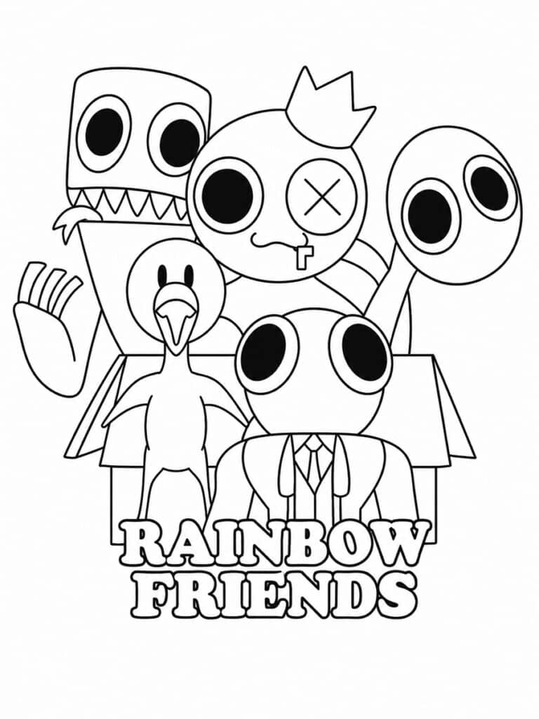 Coloriage Roblox Rainbow Friends