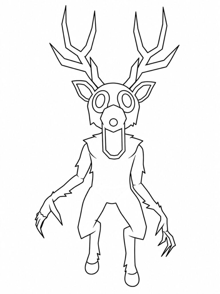 Coloriage Roblox Wendigo