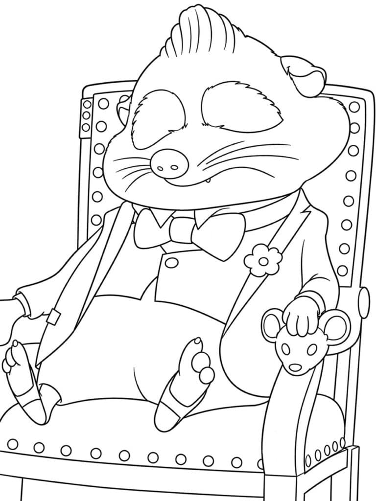 Coloriage Zootopie Mr. Big
