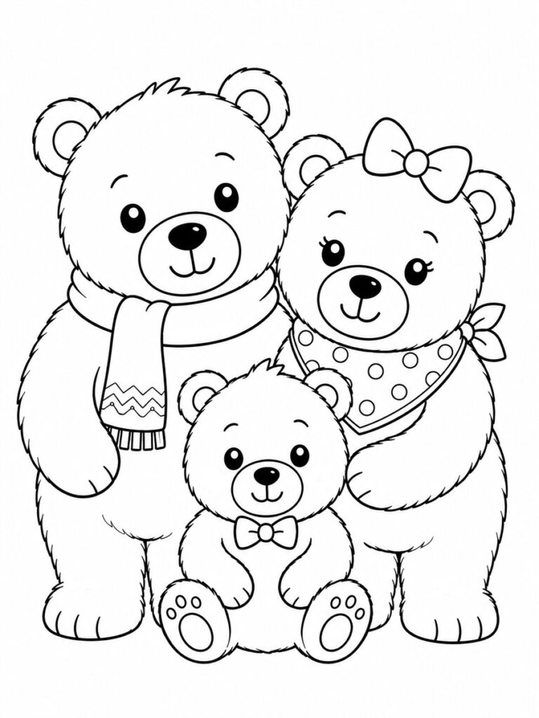 3 ours Coloriage 3 ours