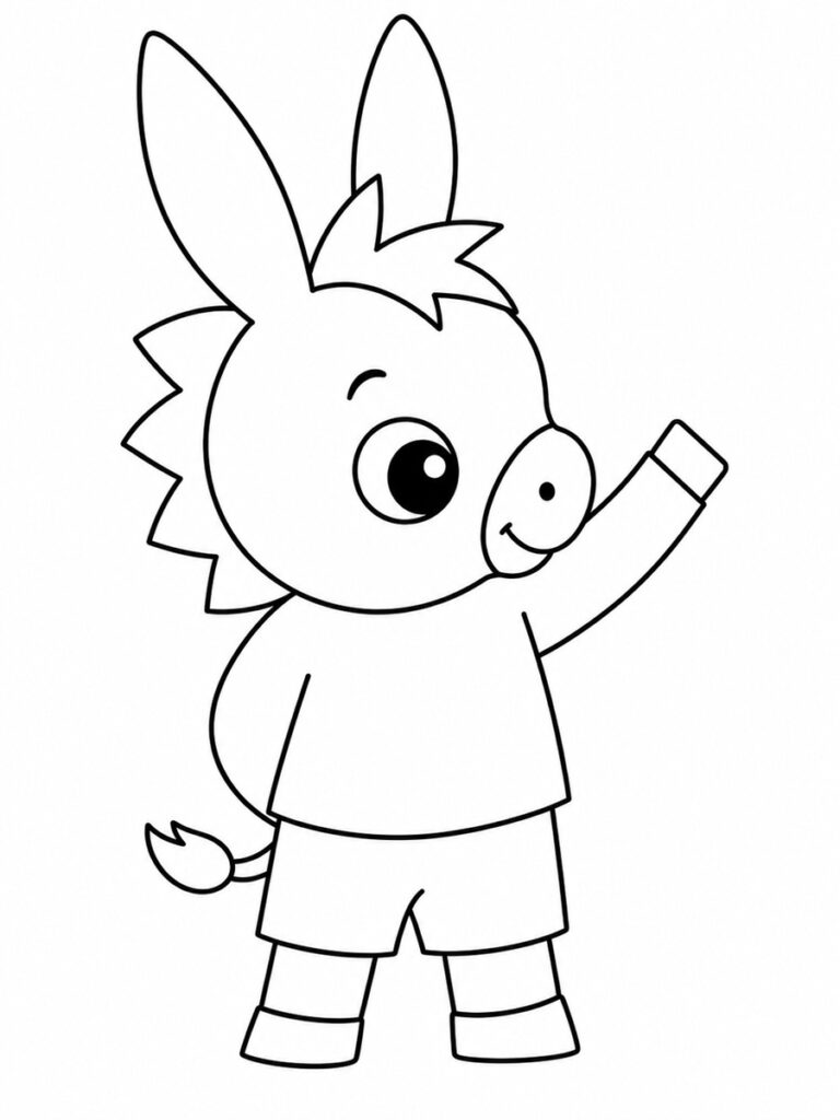 Coloriage âne Trotro