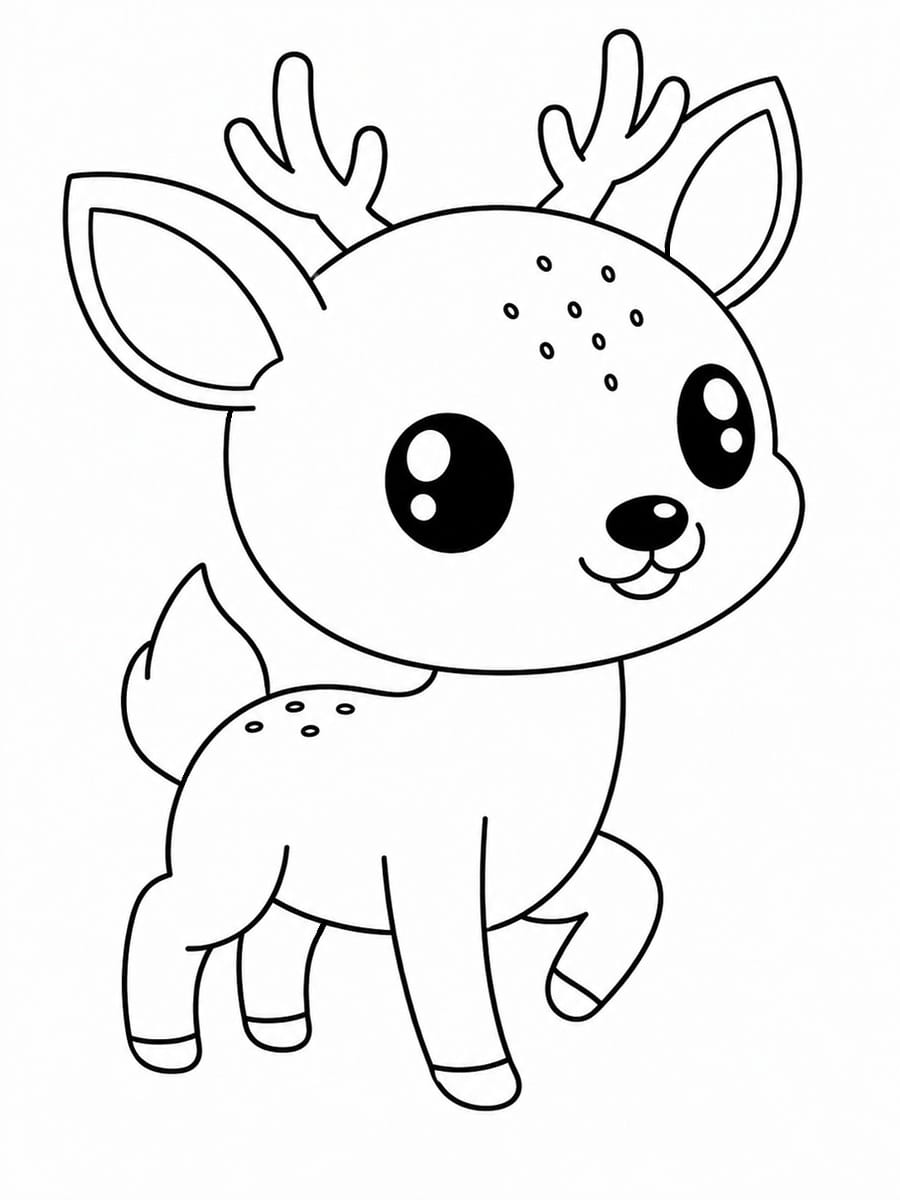 Coloriage bébé cerf