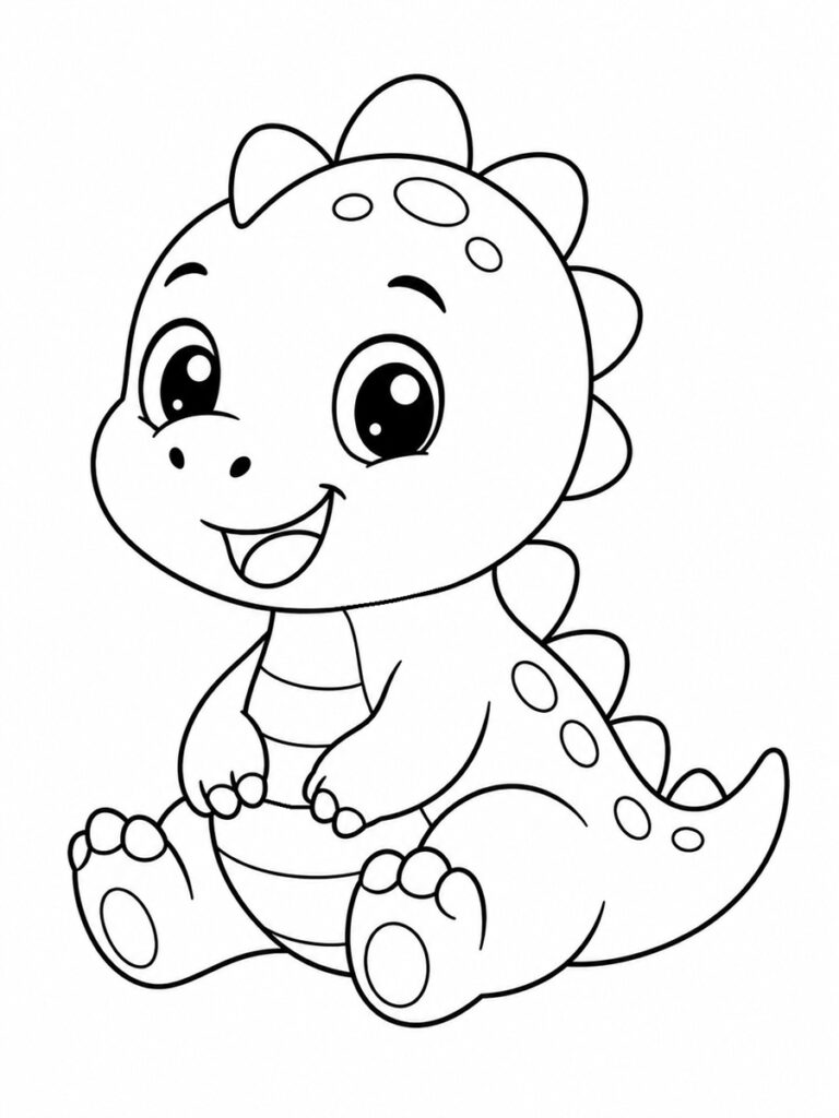 Bébé dinosaure coloriage bébé dinosaure kawaii