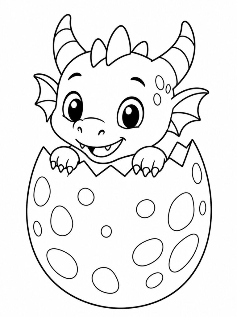 Bébé dragon Coloriage bébé dragon