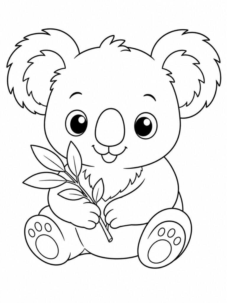 Coloriage koala bébé