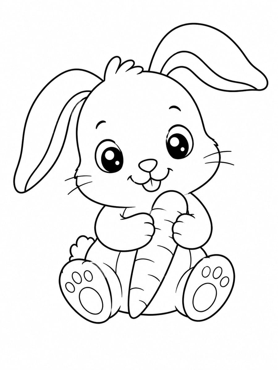 Coloriage bébé lapin