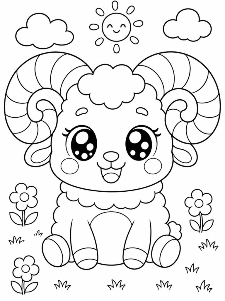 Bélier Coloriage bélier