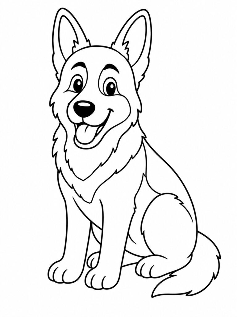 Berger allemand Coloriage Berger Allemand