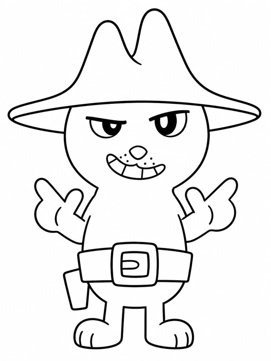 Coloriage Billy le hamster cowby