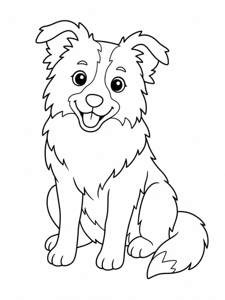 Border collie Coloriage border collie