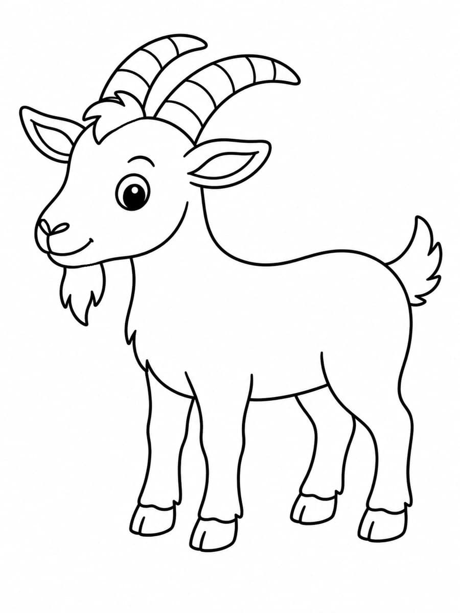 Coloriage bouc