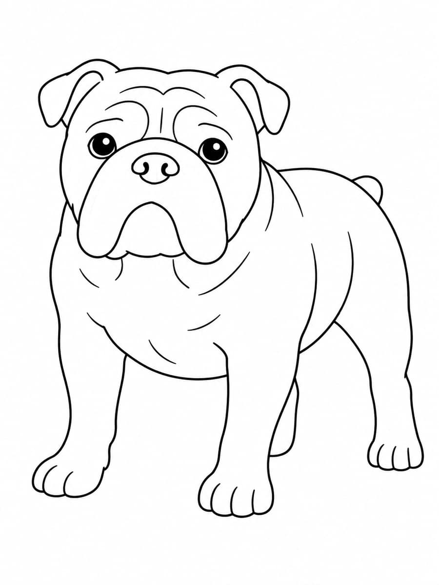 Coloriage bouledogue anglais