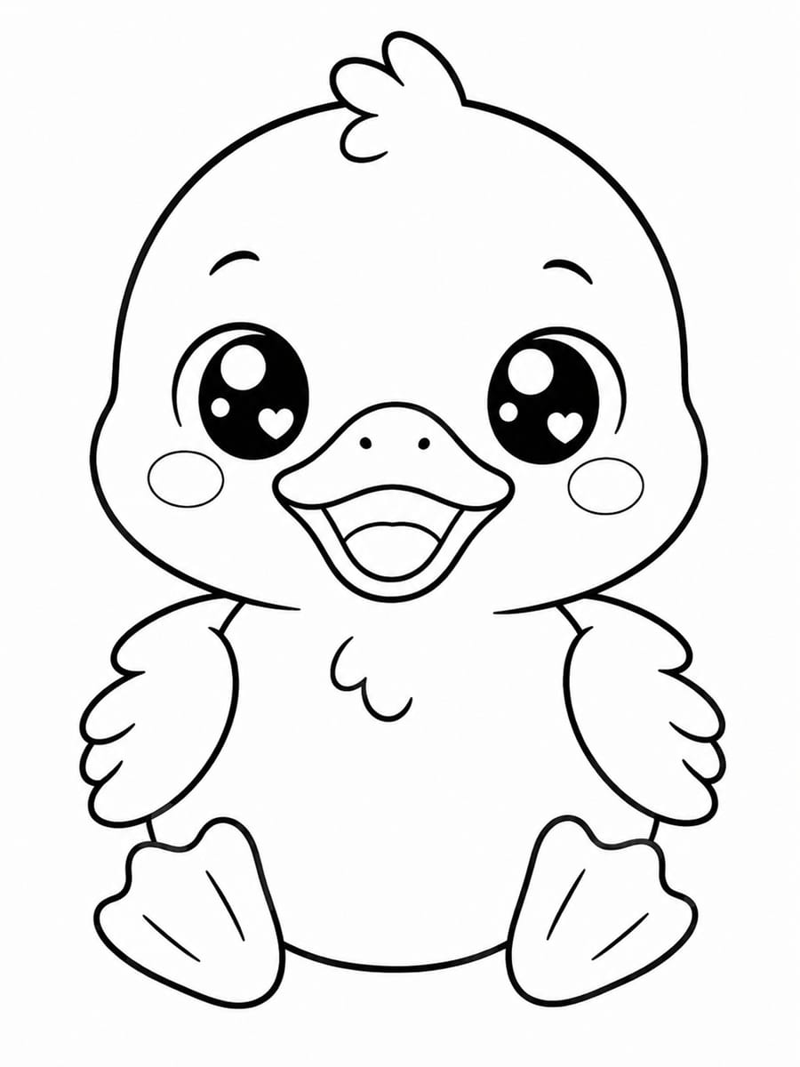 Coloriage caneton