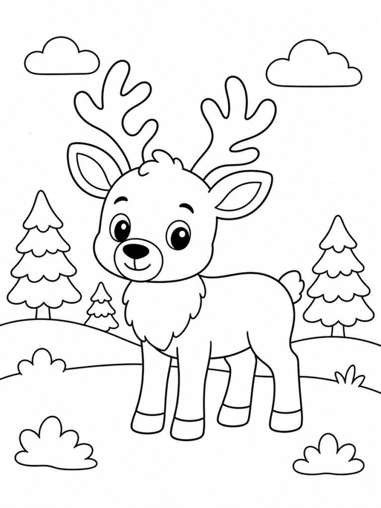 Caribou Coloriage caribou