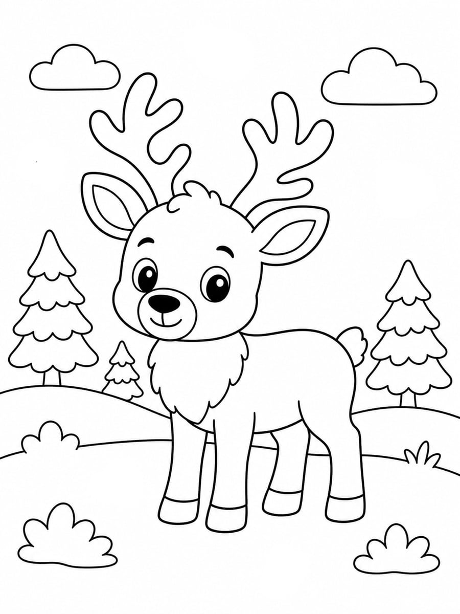 Coloriage caribou