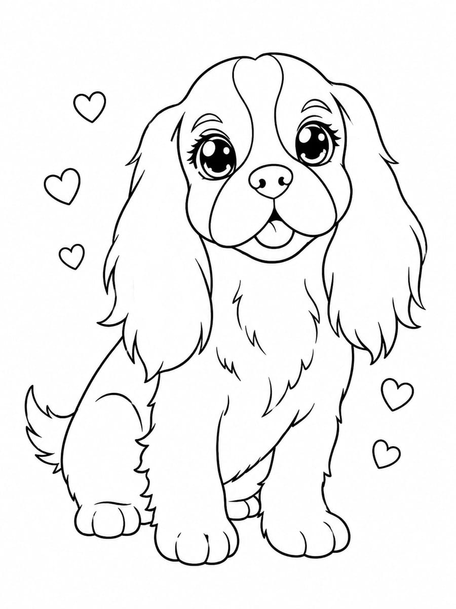 Coloriage cavalier king charles