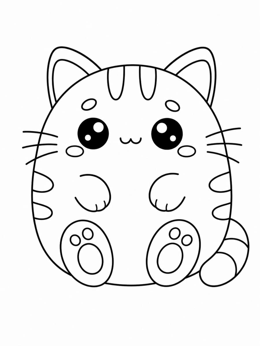Coloriage chat manga