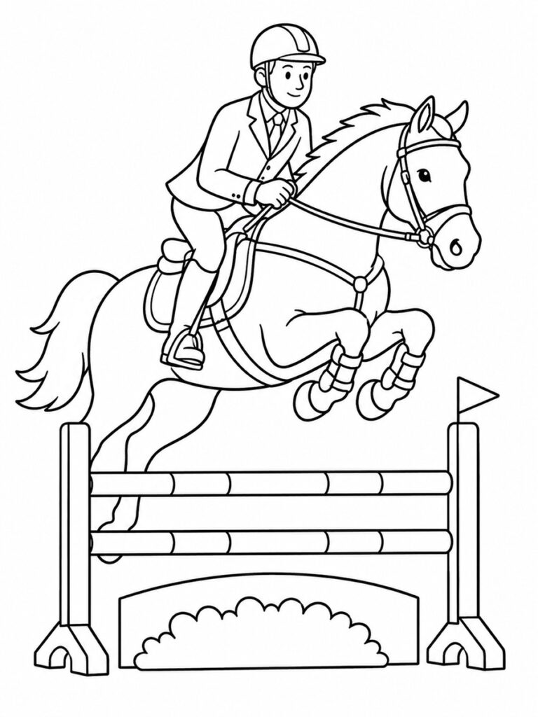 Cheval CSO Coloriage cheval cso