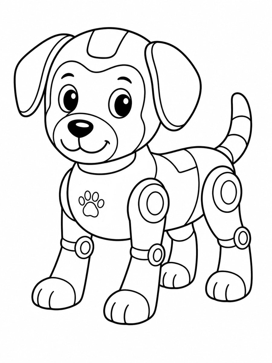 Coloriage chien robot