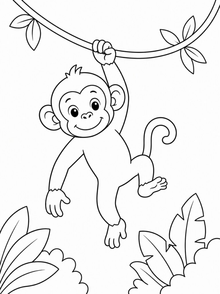 Coloriage chimpanzé