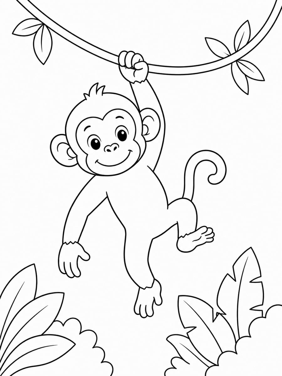 Coloriage chimpanzé