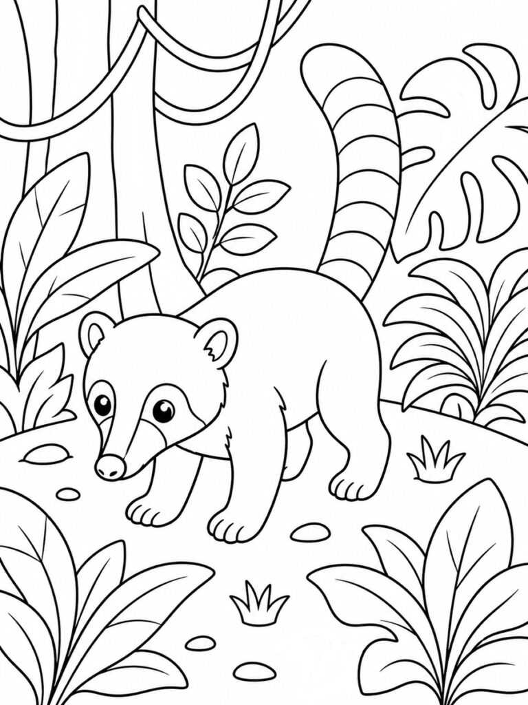 Coloriage coati