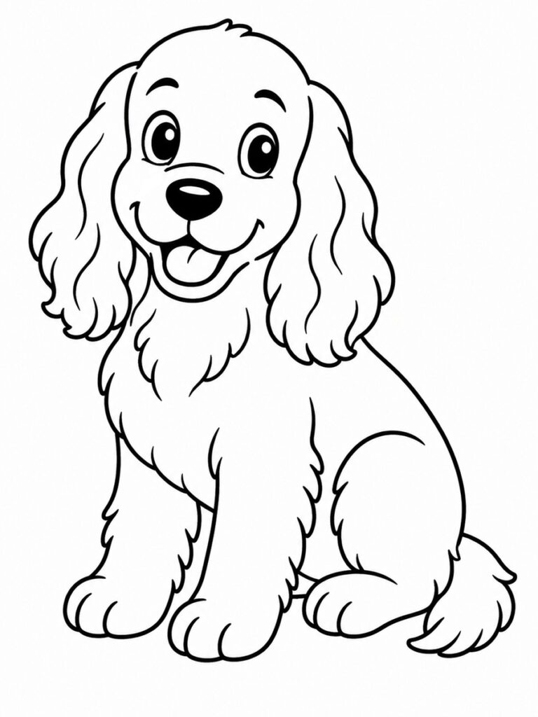 Cocker Coloriage cocker
