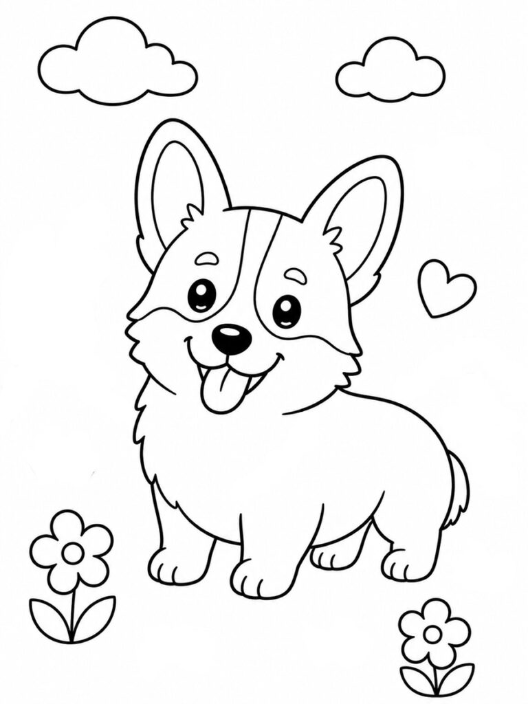 dessin corgi