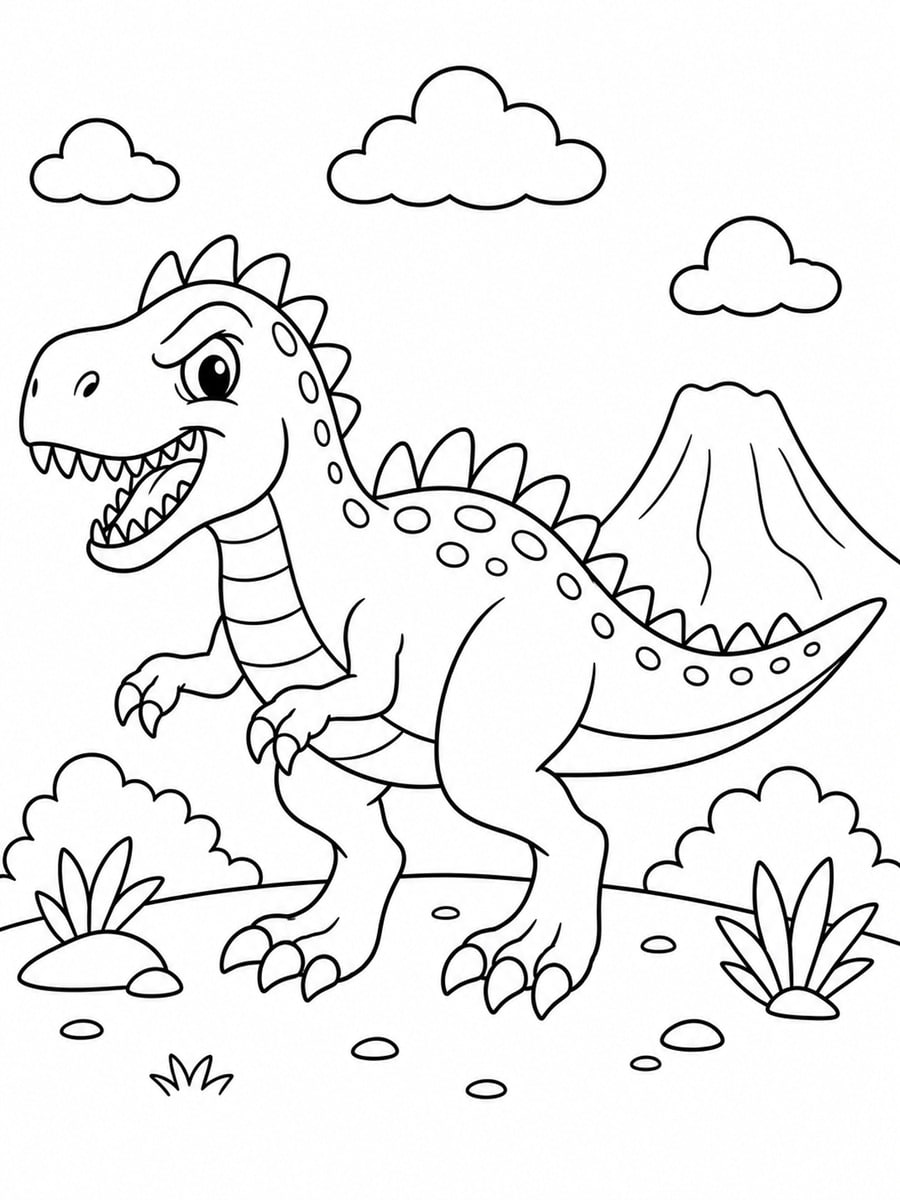Coloriage dinosaure carnivore