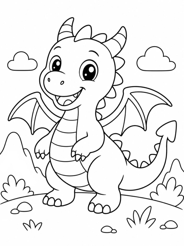 Dinosaure dragon Coloriage dinosaure dragon