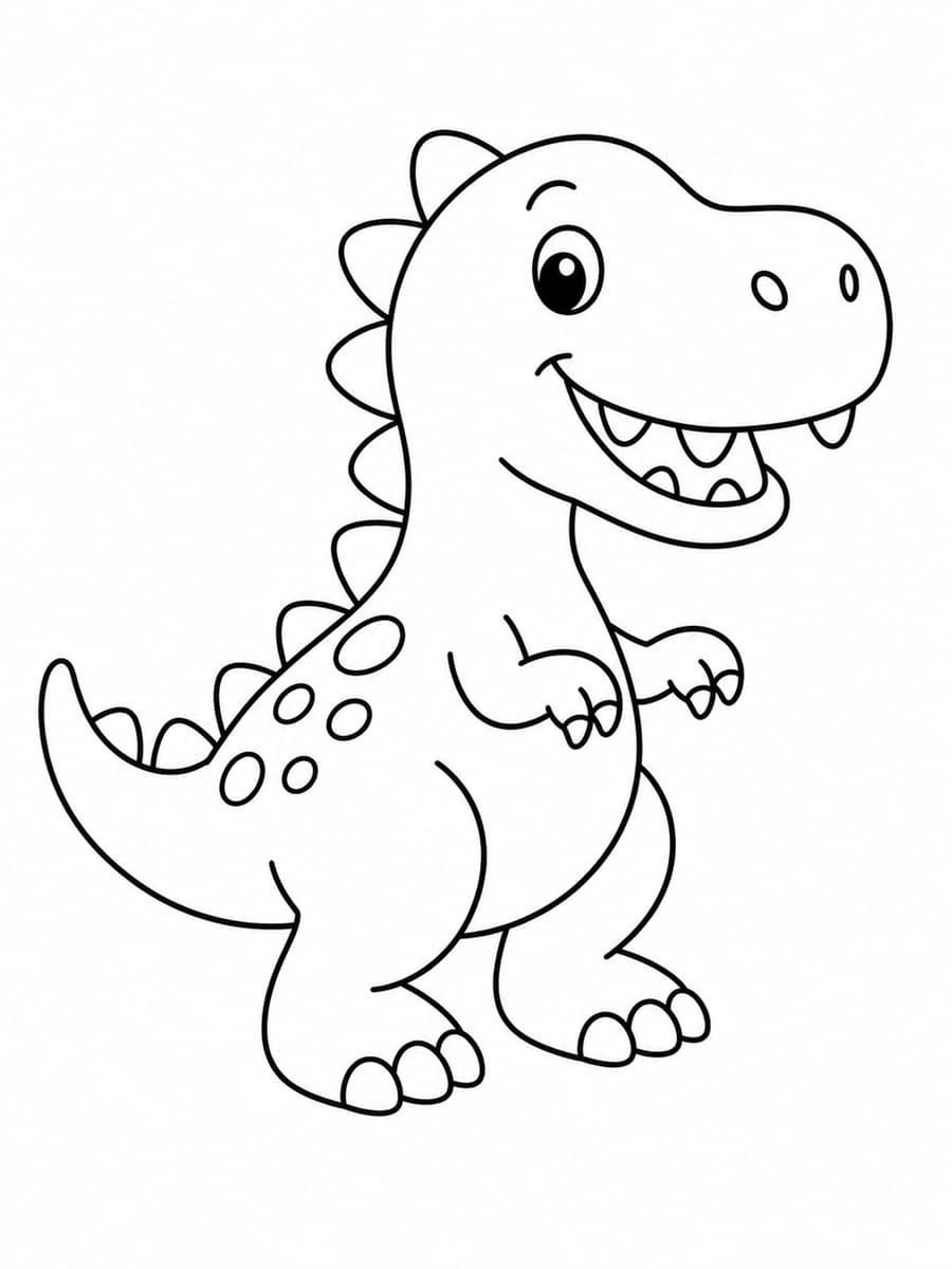 Coloriage dinosaure facile