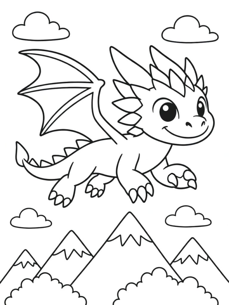 Coloriage dragon de glace