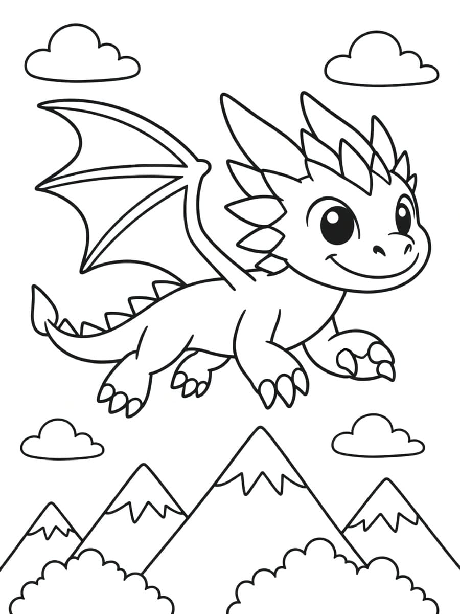Coloriage dragon de glace