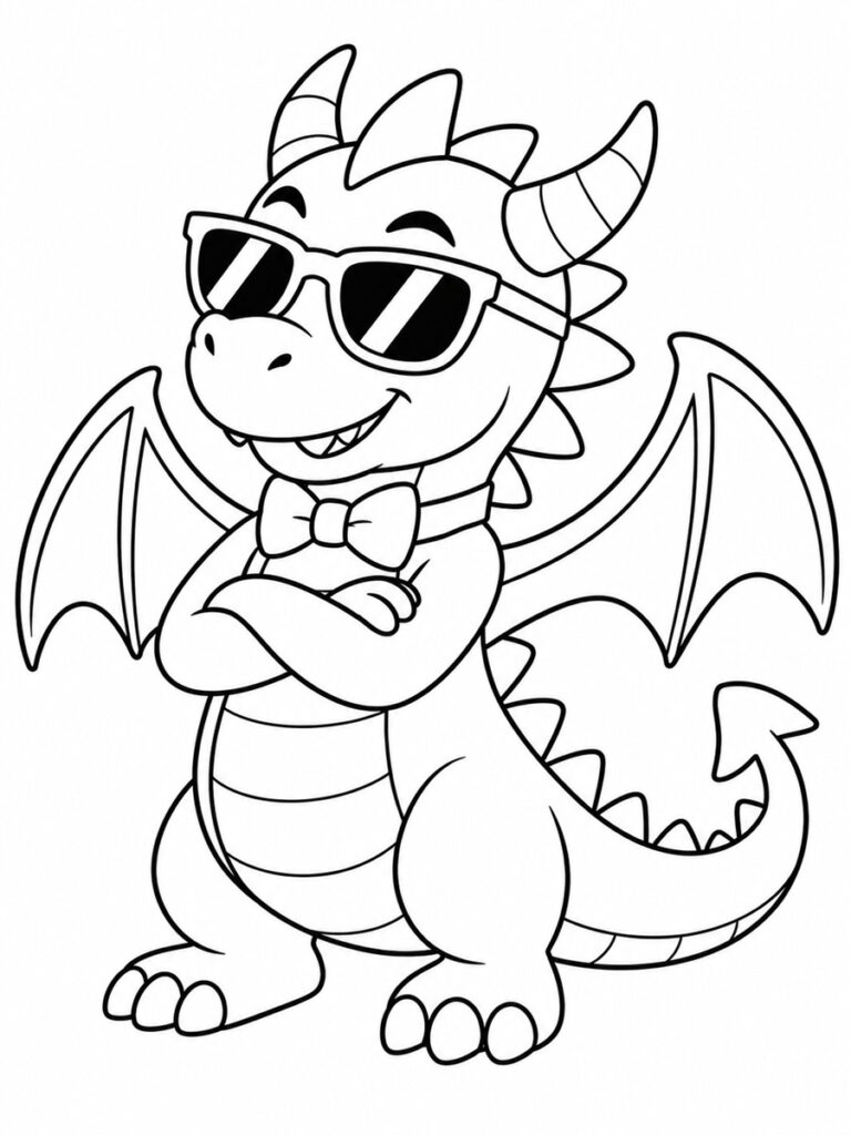 Dragon stylé Coloriage dragon stylé