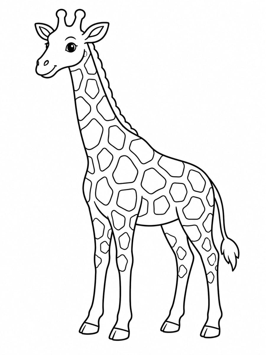 Coloriage girafe adulte