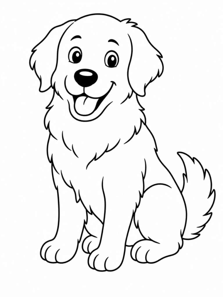 Golden retriever Coloriage golden retriever