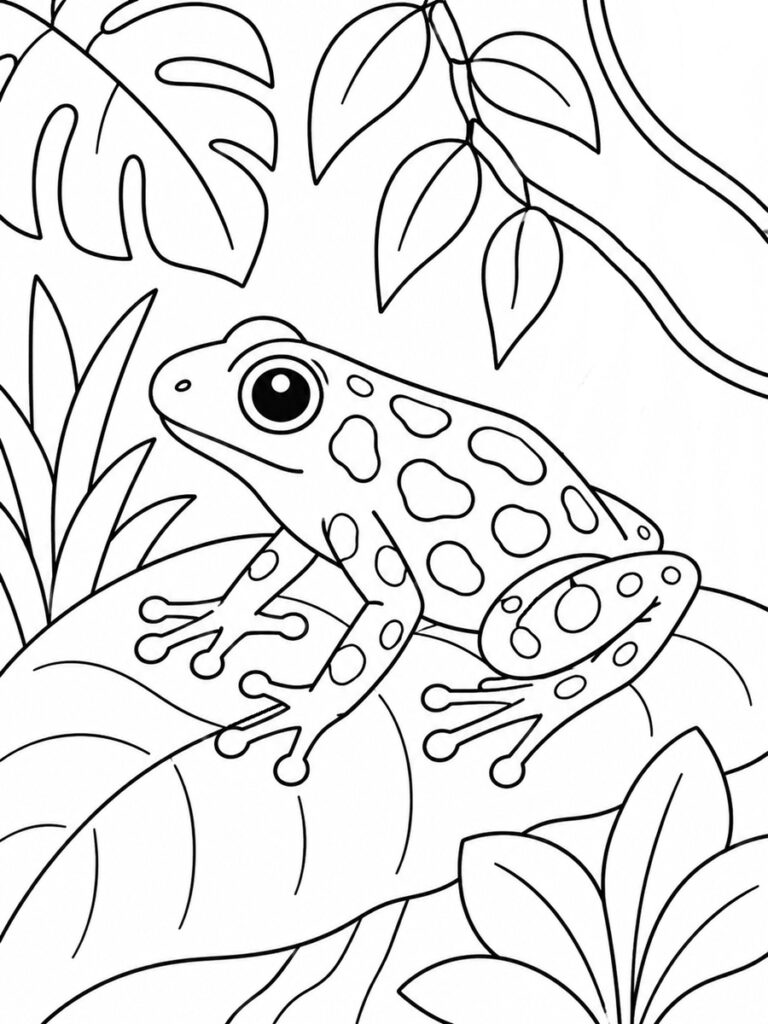 Coloriage grenouille venimeuse