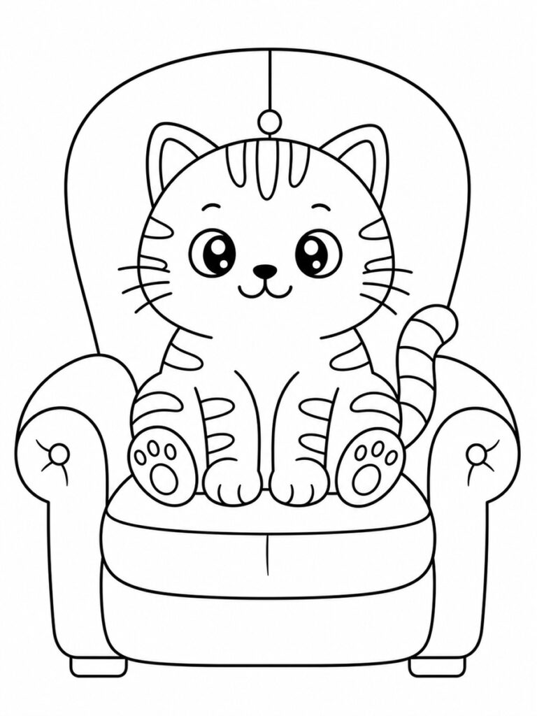 Coloriage gros chat