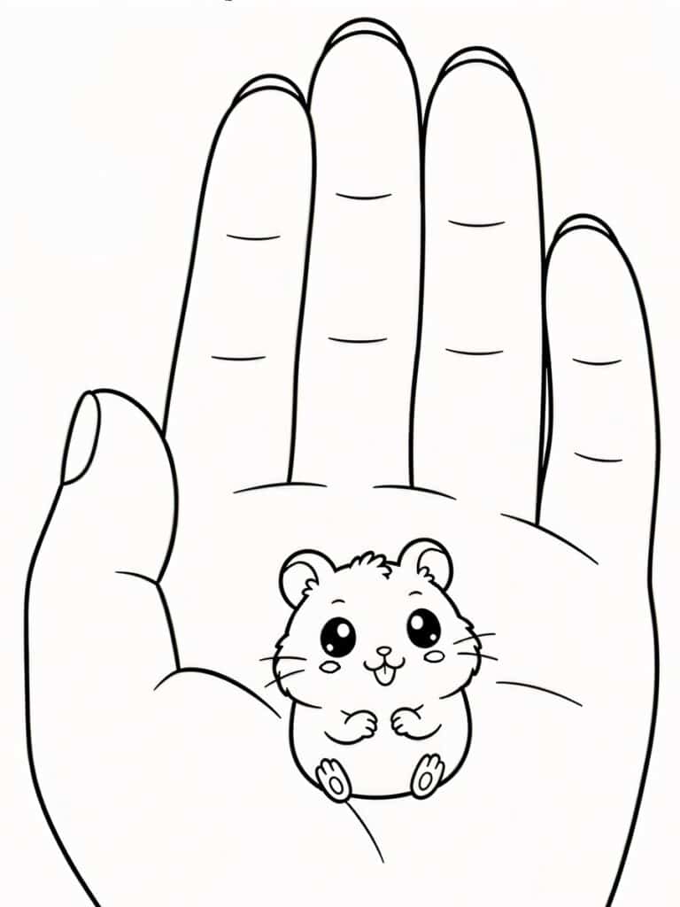 Hamster nain Coloriage hamster nain