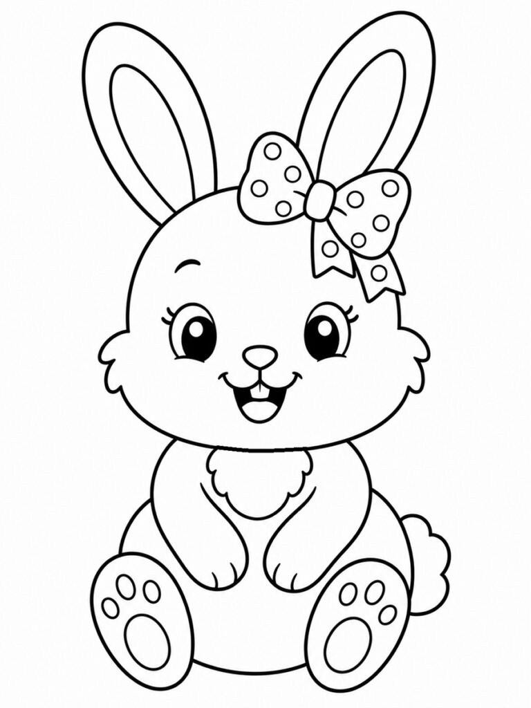 dessin lapin fille