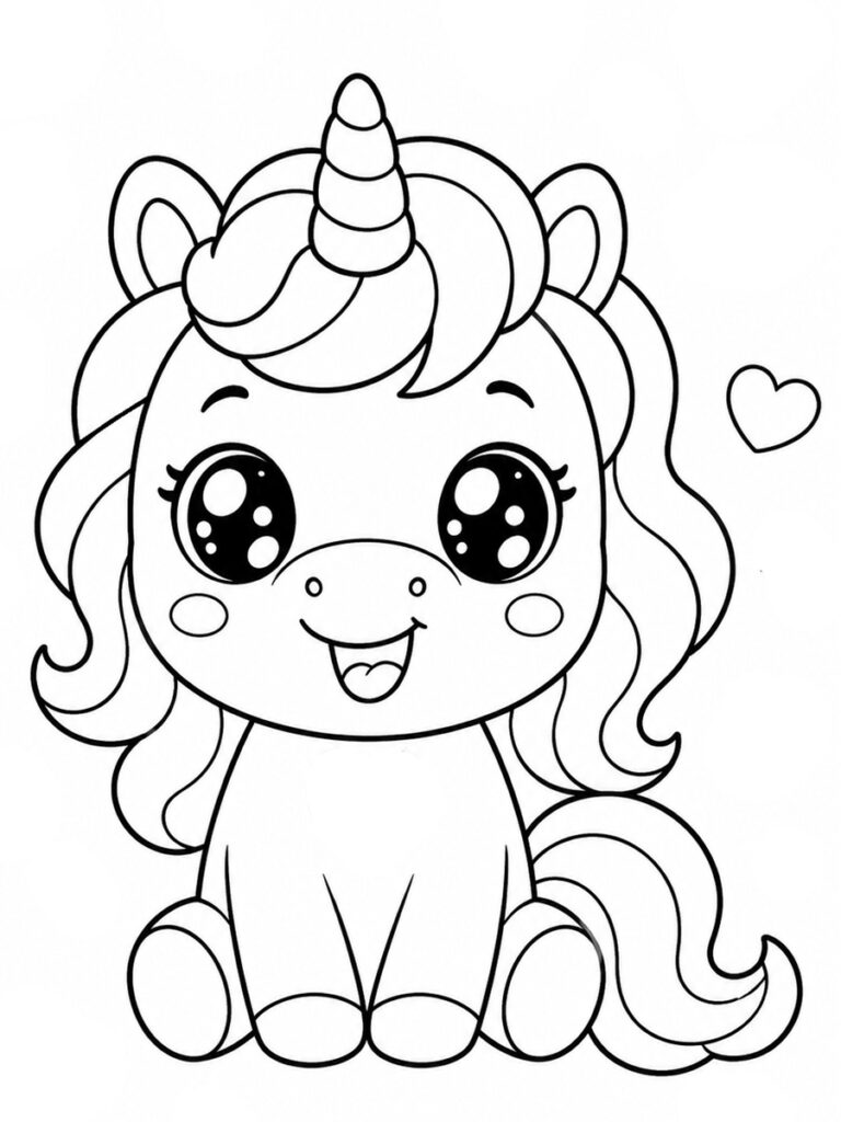 Coloriage licorne