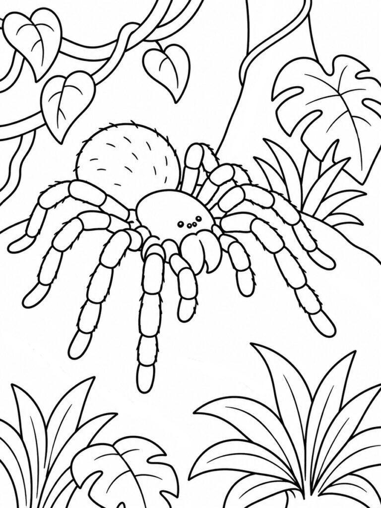 Coloriage mygale