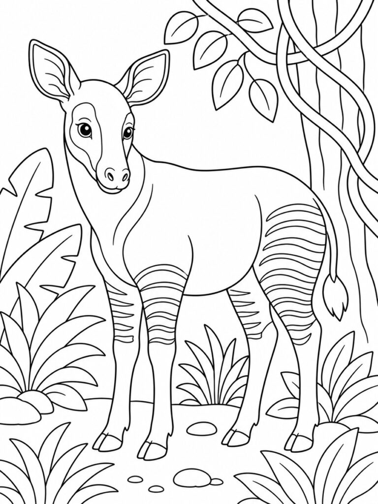 Coloriage okapi
